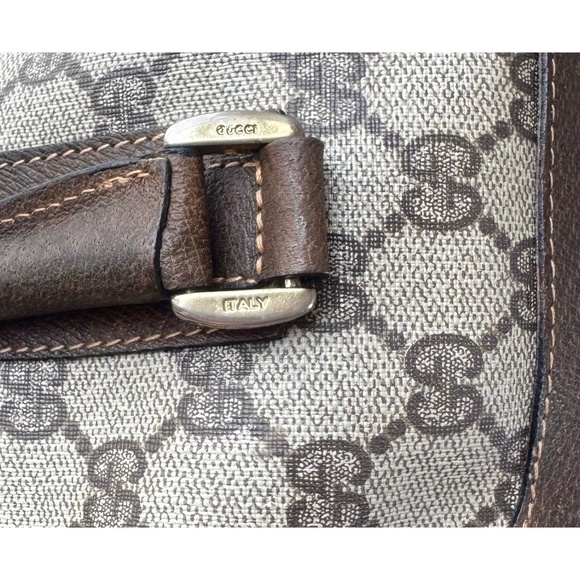 Authenticated Vintage Gucci Ophidia Web Monogram Canvas Leather Shoulder Bag - Picture 12 of 16